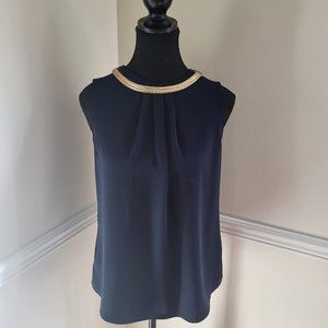 Cleo Navy Blouse with Chain, Size S